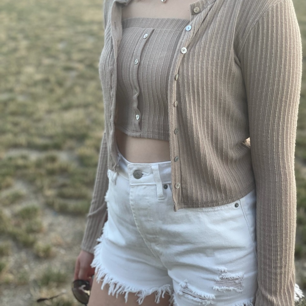 Papermoon cardigan and tube top set